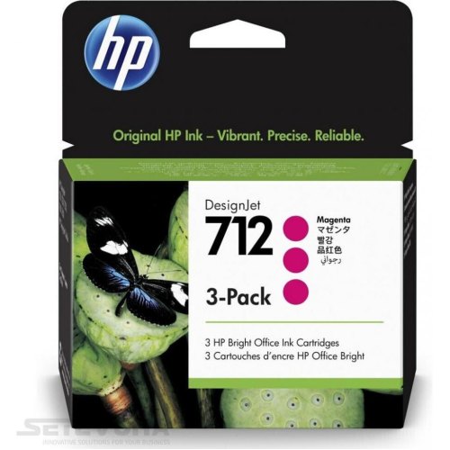 Картридж HP 712 3-Pack 29-ml Magenta DesignJet Ink Cartridge 3ED78A