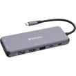 USB-Hub Verbatim USB-C Adapter 2HDMI/VGA/RJ45/3USB-A/USB-C/2USB-A2.0/SD/microSD/Звуковий порт/USB-C PD