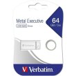 USB флеш  Verbatim Metal Executive 64 ГБ USB 2.0 металевий сріблястий