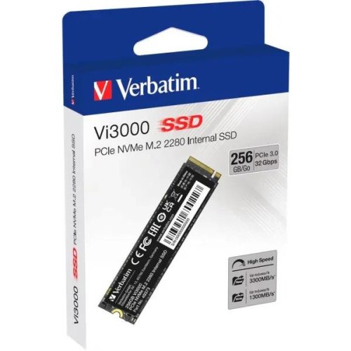 Накопичувач SSD M.2 Verbatim Vi3000 Internal PCIe NVMe M.2 SSD 256GB