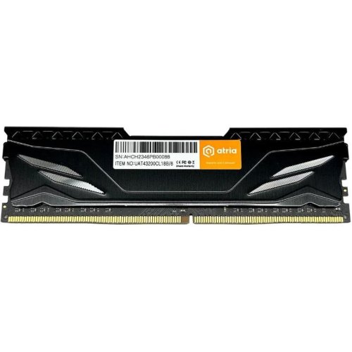 Модуль пам'яті 8Gb DDR4 3200MHz Atria Fly Black (UAT43200CL18B/8)