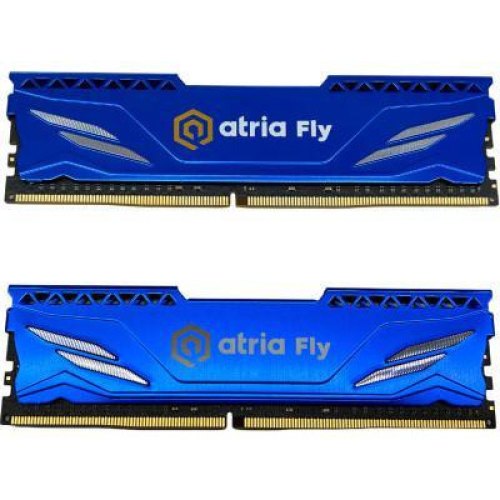 Модуль пам'яті 16Gb (2x8) DDR4 3600MHz Atria Fly Blue (UAT43600CL18BLK2/16)