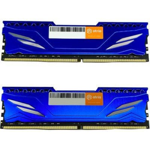 Модуль пам'яті 16Gb (2x8) DDR4 3600MHz Atria Fly Blue (UAT43600CL18BLK2/16)