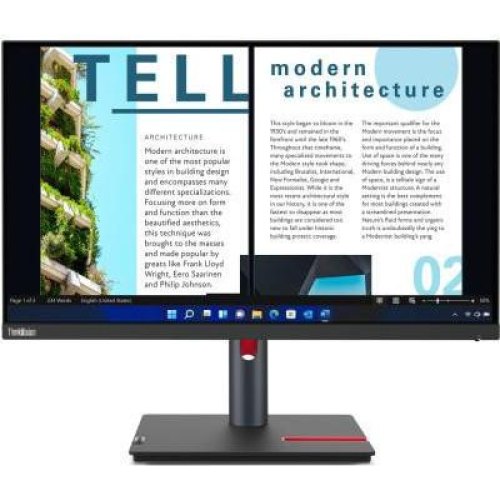 Монітор Lenovo LTP24q-30, 23.8, IPS, 2560x1440, 4 мс, 60 Гц, HDR10, 1xHDMI 2.0, 1xDP 1.4, 1xDP Out, 4xUSB 3.2