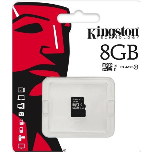 microSDXC 8GB Kingston C10 A1 Industrial UHS-I Speed Class U3, V30, A1 SDCIT2/8GB