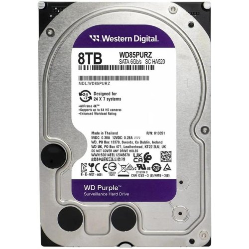 Жорсткий диск WD Purple 8Tb WD85PURZ