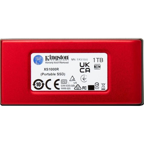 Зовнішній накопичувач SSD 1TB KINGSTON XS1000 Red External USB 3.2 Gen 2 SXS1000R/1000G