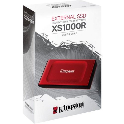 Зовнішній накопичувач SSD 2TB KINGSTON XS1000 Red External  USB 3.2 Gen 2 SXS1000R/2000G