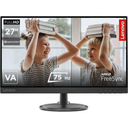 Монітор Lenovo D27-30, 27, VA, 1920x1080, 4 мс, 75 Гц, FreeSync, 1xVGA, 1xHDMI 1.4