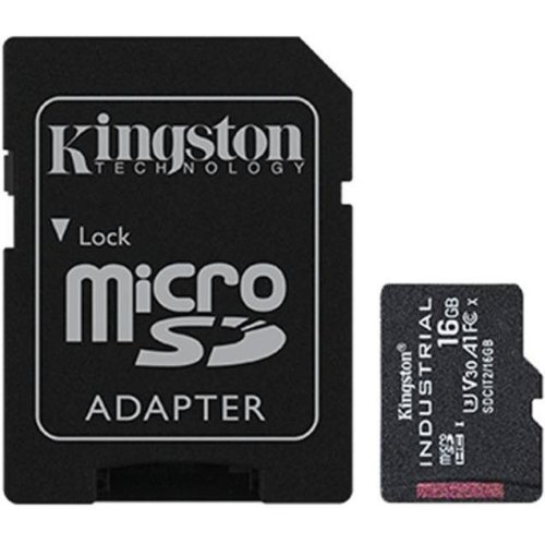 microSDXC 16GB Kingston C10 A1 Industrial UHS-I Speed Class U3, V30, A1 +adapter SDCIT2/16GB