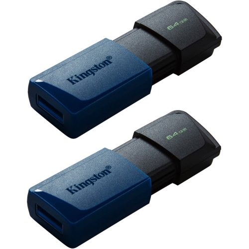 USB Flash Kingston 64GB USB 3.2 Gen1 Data Traveler Exodia M (Black + Blue) - 2 Pack DTXM/64GB-2P