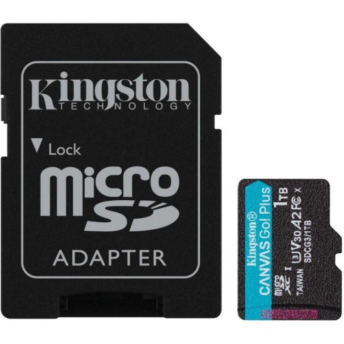 microSDXC 1TB Kingston Canvas Go Plus 170R A2  U3 V30 Card + ADP SDCG3/1TB