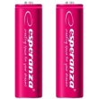 Акумулятор ESPERANZA Ni-MH AA 2000 mAh, 2шт, червоний EZA103R (AA x 2)