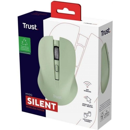 Мишка бездротова Trust Mydo Silent Optical Mouse, зелений