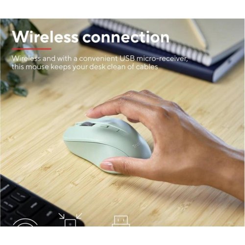 Мишка бездротова Trust Mydo Silent Optical Mouse, зелений