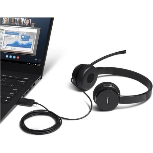 Навушники дротові Lenovo 100 Stereo USB Headset