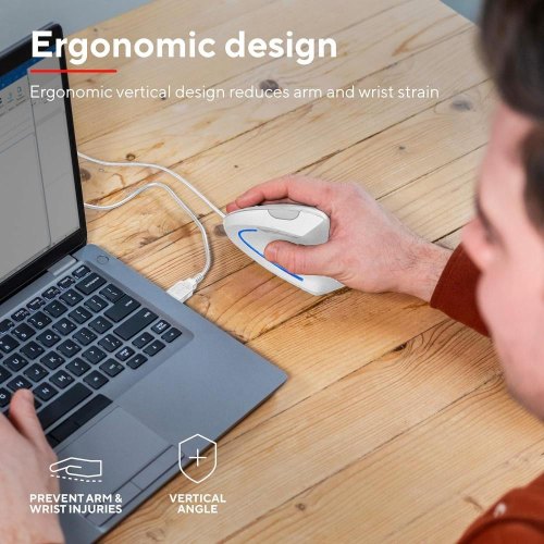 Мишка дротова Trust Verto Ergonomic Mouse, білий