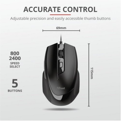 Мишка дротова Trust Voca Comfortable Mouse