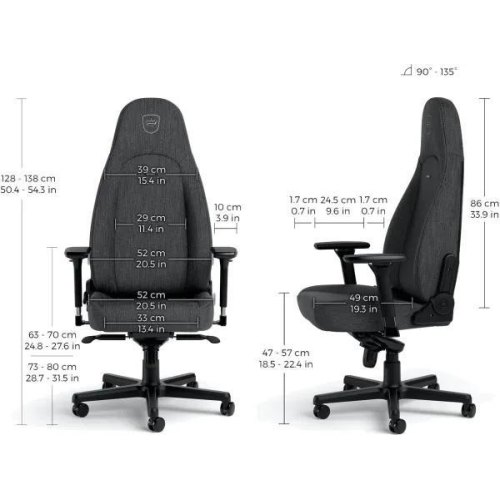 Крісло геймерське Noblechairs ICON TX Anthracite