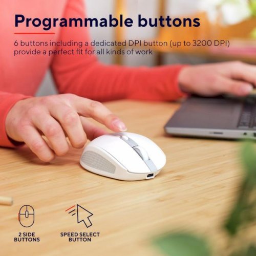 Мишка бездротова Trust Ozaa Compact Multi-Device Wireless Mouse, білий