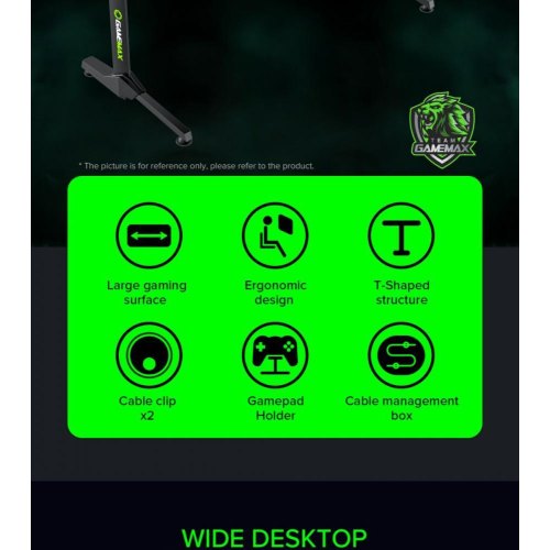 Стіл геймерський GAMEMAX D140 Carbon