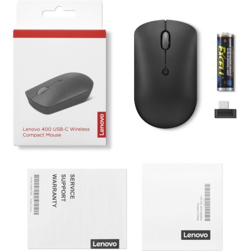 Мишка бездротова Lenovo 400 USB-C Wireless Compact Mouse