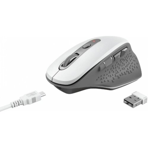Мишка бездротова Trust Ozaa Rechargeable Wireless Mouse, білий