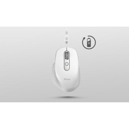 Мишка бездротова Trust Ozaa Rechargeable Wireless Mouse, білий