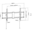 Кронштейн UniBracket BZ01-81, 43-90, до 70 кг, К ут нахилу: -12°~3°, відстань від стіни: 49 мм BZ01-81