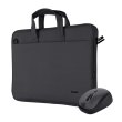 Сумка для ноутбука + мишка Trust Bologna Bag & Mouse Set - black