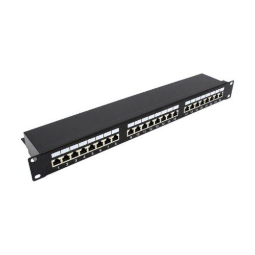 Патч-панель KINGDA KD-PP30-STP-C5e-24P 19, 24xRJ45, STP,кат.5E, 1U