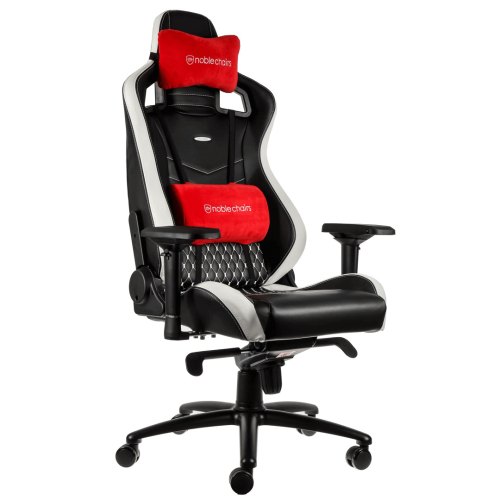 Крісло геймерське Noblechairs EPIC Real Leather Black/White/Red