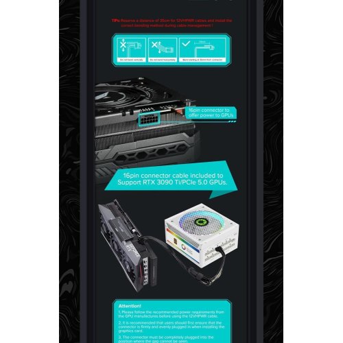 Блок живлення 750W, GAMEMAX RGB 750 PRO WH (
