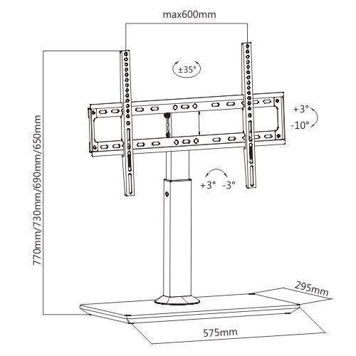 Настільний кронштейн ITech KFG-5 WHITE, 32-70 до 35 кг KFG-5 WHITE