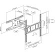 Кронштейн UniBracket BZ23-43, 13-32, до 8 кг, VE SA від 200x200 до 400x400Кут нахилу:  :-15°~+10°,  BZ23-43
