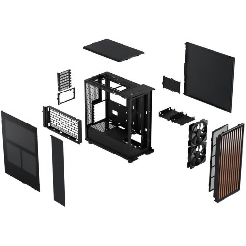 Корпус без БЖ, FRACTAL DESIGN North Charcoal Black (FD-C-NOR1C-01)