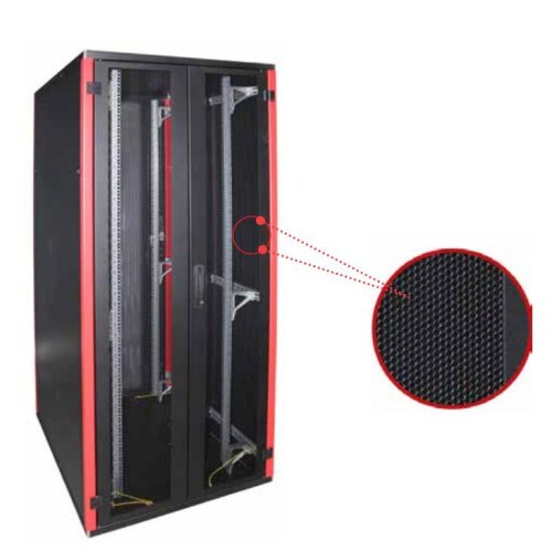 Шафа Molex серверна 19, 42U 600x1000, RAL9005, перфоров ані двері RAA-42610-PPBB-3CZ