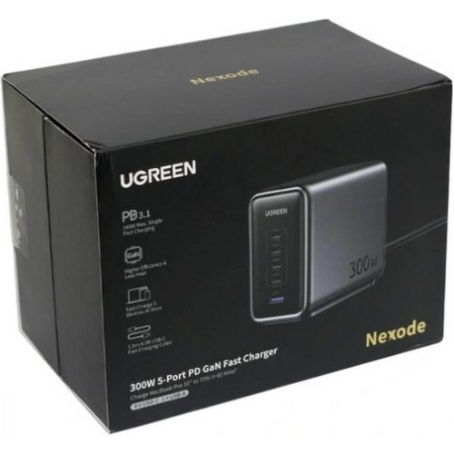 Мережевий зарядний пристрій Ugreen CD333 5xUSB 300W Nexode (5хUSB-C)