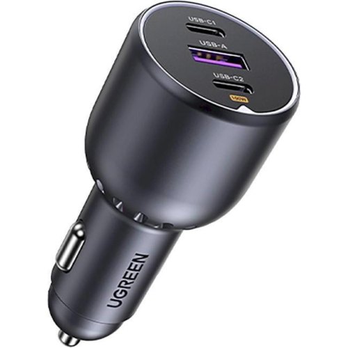 АЗП UGREEN 3xUSB 130W (2xUSB-C+USB-A) QC 3.0 Чорна (EC705)