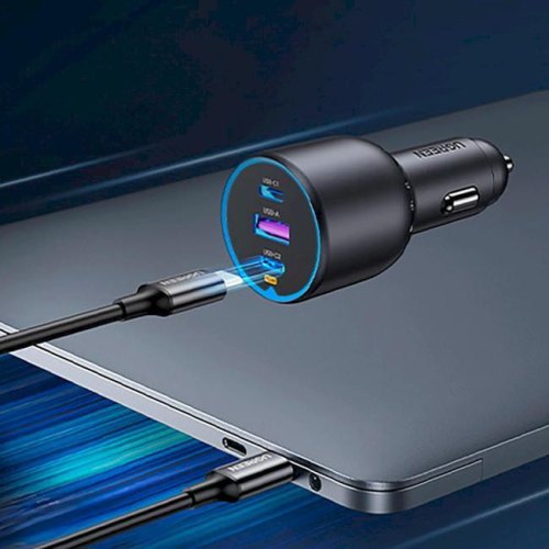 АЗП UGREEN 3xUSB 130W (2xUSB-C+USB-A) QC 3.0 Чорна (EC705)
