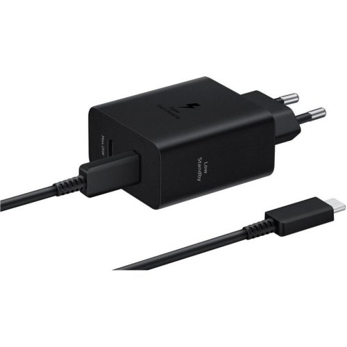 Мережевий зарядний пристрiй Samsung EP-T5020XBEGEU Duo 50W (w C to C Cable) Black