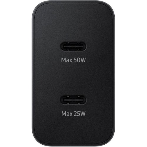 Мережевий зарядний пристрiй Samsung EP-T5020XBEGEU Duo 50W (w C to C Cable) Black