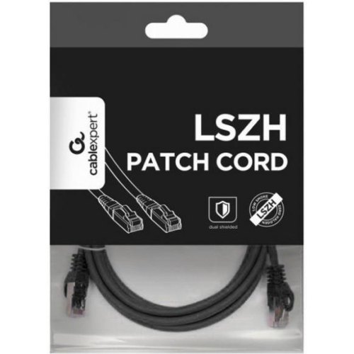 Патч корд Cablexpert PP6A-LSZHCU-BK-1M