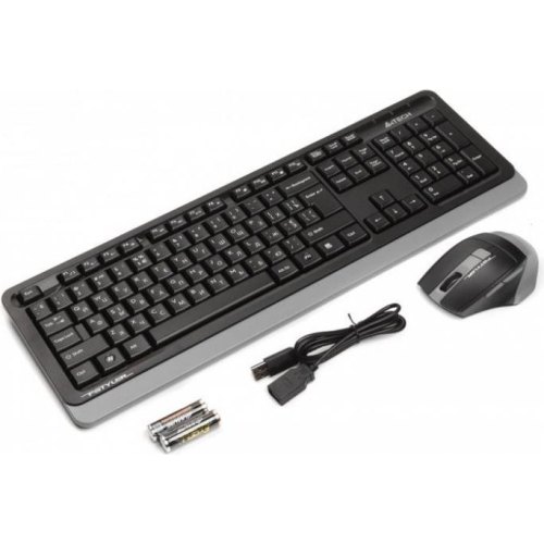 Комплект бездротовий (клавіатура+мишка) A4Tech FG1035 Grey