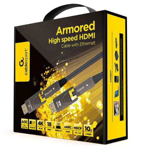 Кабель оптичний Cablexpert, 10 м, Black (CCAP-HDMIDD-AOC-10M)