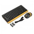Комплект бездротовий (клавіатура+мишка) A4Tech FG1110 Bumblebee
