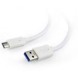 Кабель Cablexpert CCP-USB3-AMCM-W-0.1M, 0.1 м, White