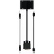 Адаптер-перехідник Cablexpert, VGA - HDMI, 0.15м , Black (A-VGA-HDMI-02)