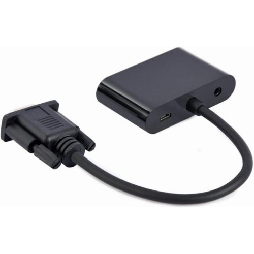 Адаптер-перехідник Cablexpert, VGA - HDMI, 0.15м , Black (A-VGA-HDMI-02)