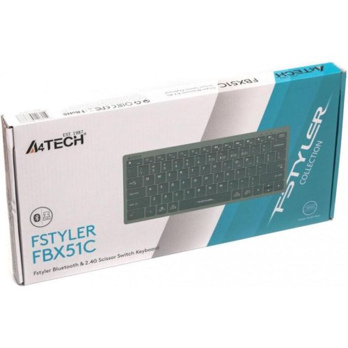 Клавіатура бездротова A4Tech FBX51C Matcha Green